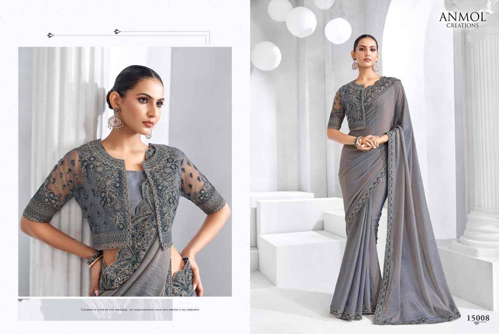 Elegance Vol-20 By Anmol Creation 15001 To 15016 Series Indian Traditional Wear Collection Beautiful Stylish Fancy Colorful Party Wear & Occasional Wear Fendy Sarees At Wholesale Price