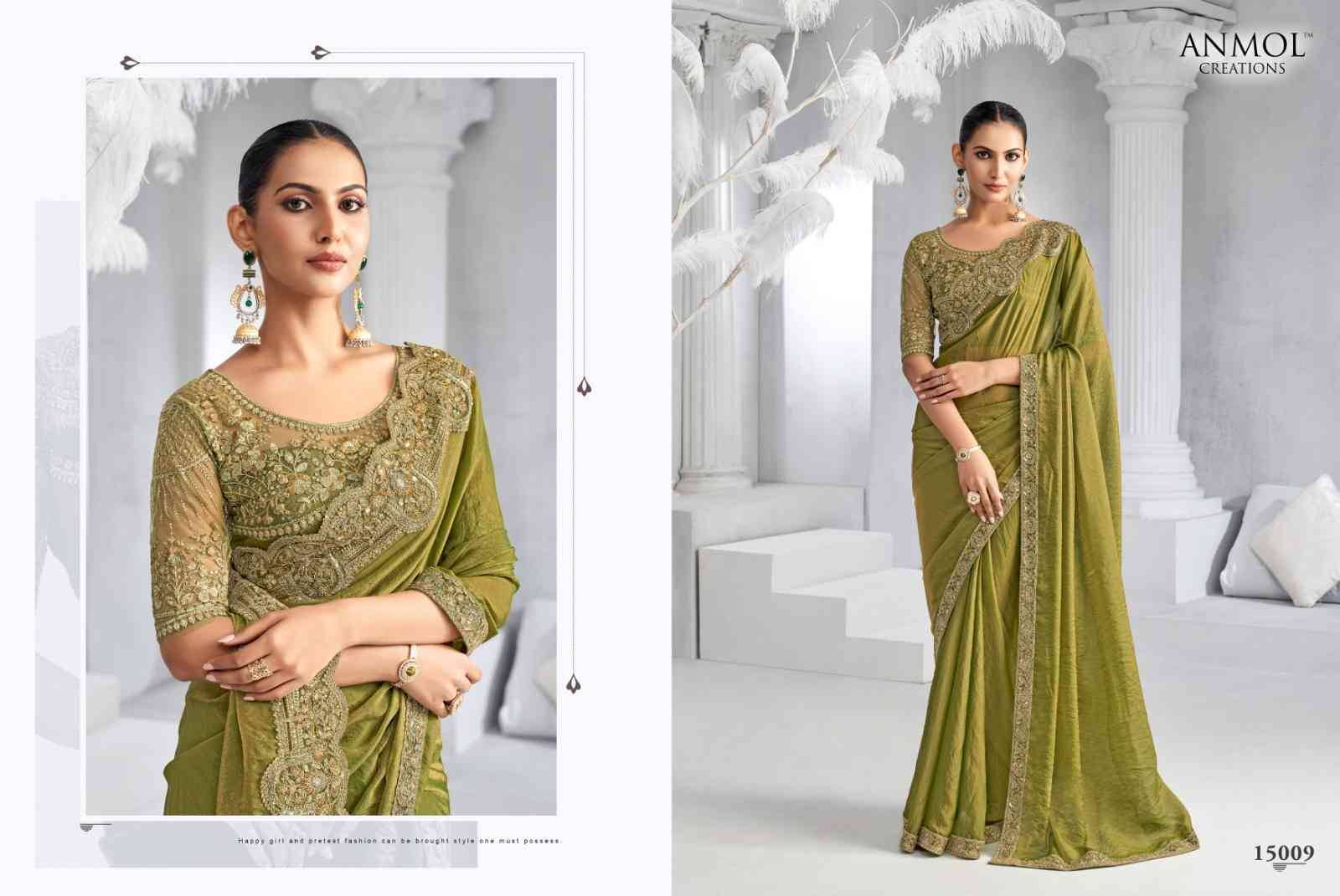 Elegance Vol-20 By Anmol Creation 15001 To 15016 Series Indian Traditional Wear Collection Beautiful Stylish Fancy Colorful Party Wear & Occasional Wear Fendy Sarees At Wholesale Price
