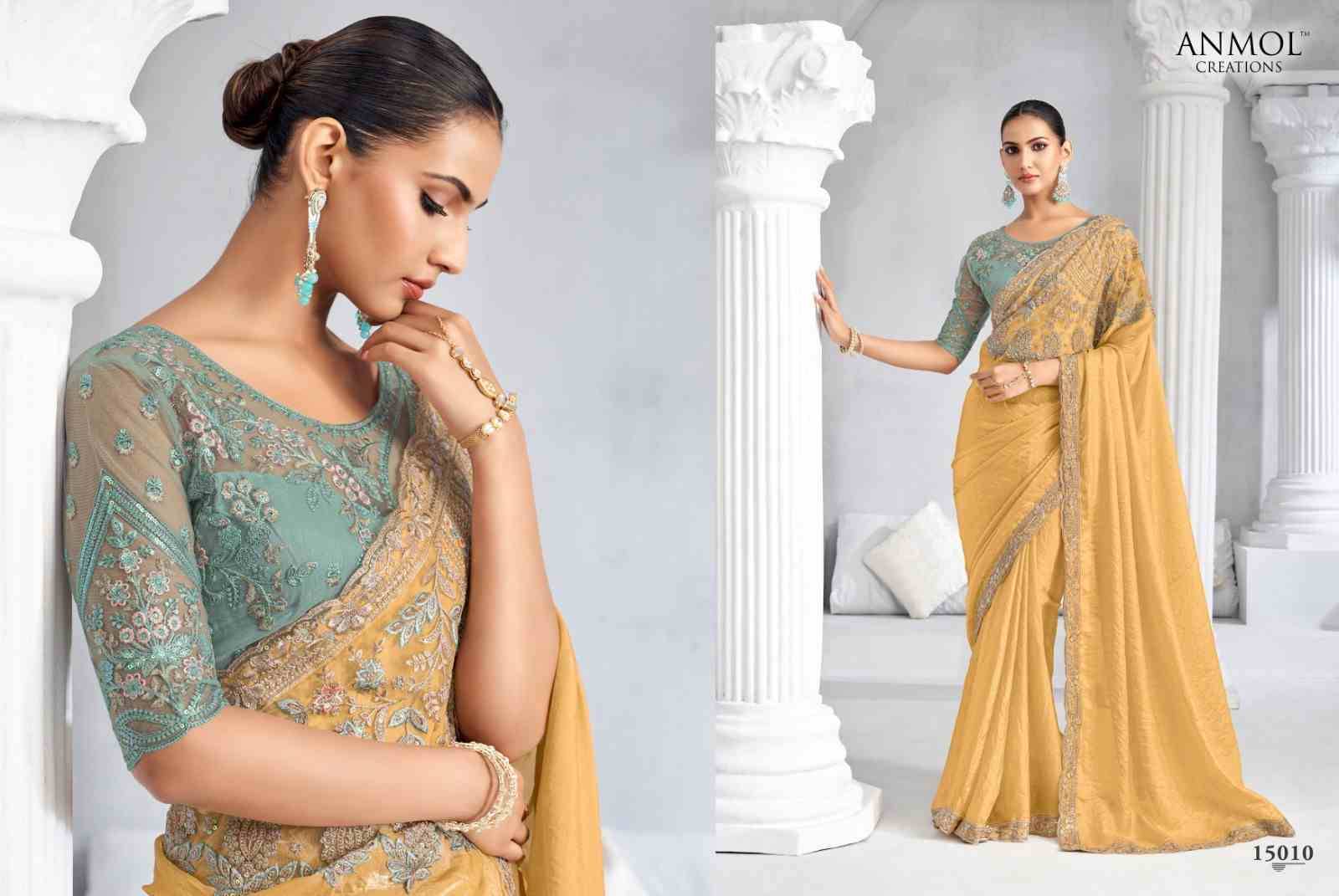 Elegance Vol-20 By Anmol Creation 15001 To 15016 Series Indian Traditional Wear Collection Beautiful Stylish Fancy Colorful Party Wear & Occasional Wear Fendy Sarees At Wholesale Price