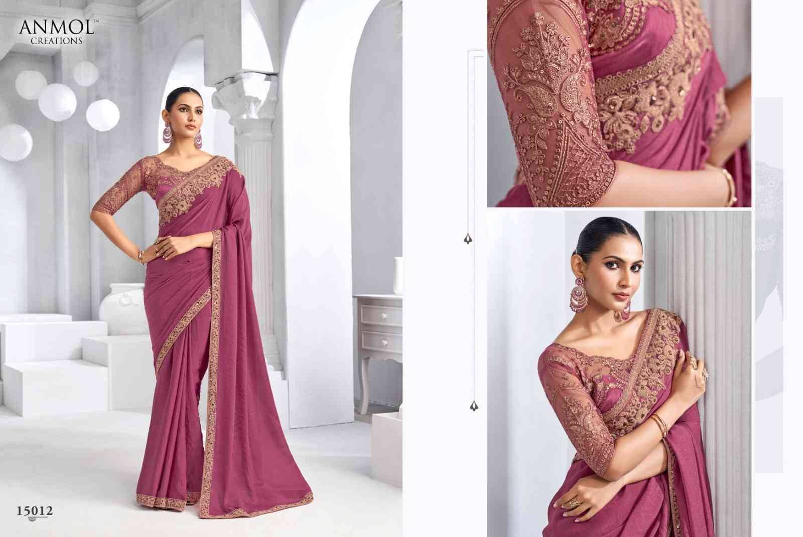 Elegance Vol-20 By Anmol Creation 15001 To 15016 Series Indian Traditional Wear Collection Beautiful Stylish Fancy Colorful Party Wear & Occasional Wear Fendy Sarees At Wholesale Price