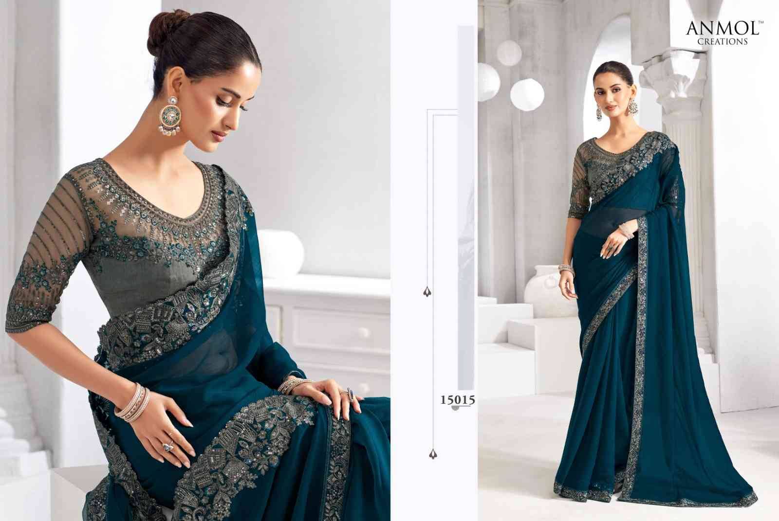 Elegance Vol-20 By Anmol Creation 15001 To 15016 Series Indian Traditional Wear Collection Beautiful Stylish Fancy Colorful Party Wear & Occasional Wear Fendy Sarees At Wholesale Price