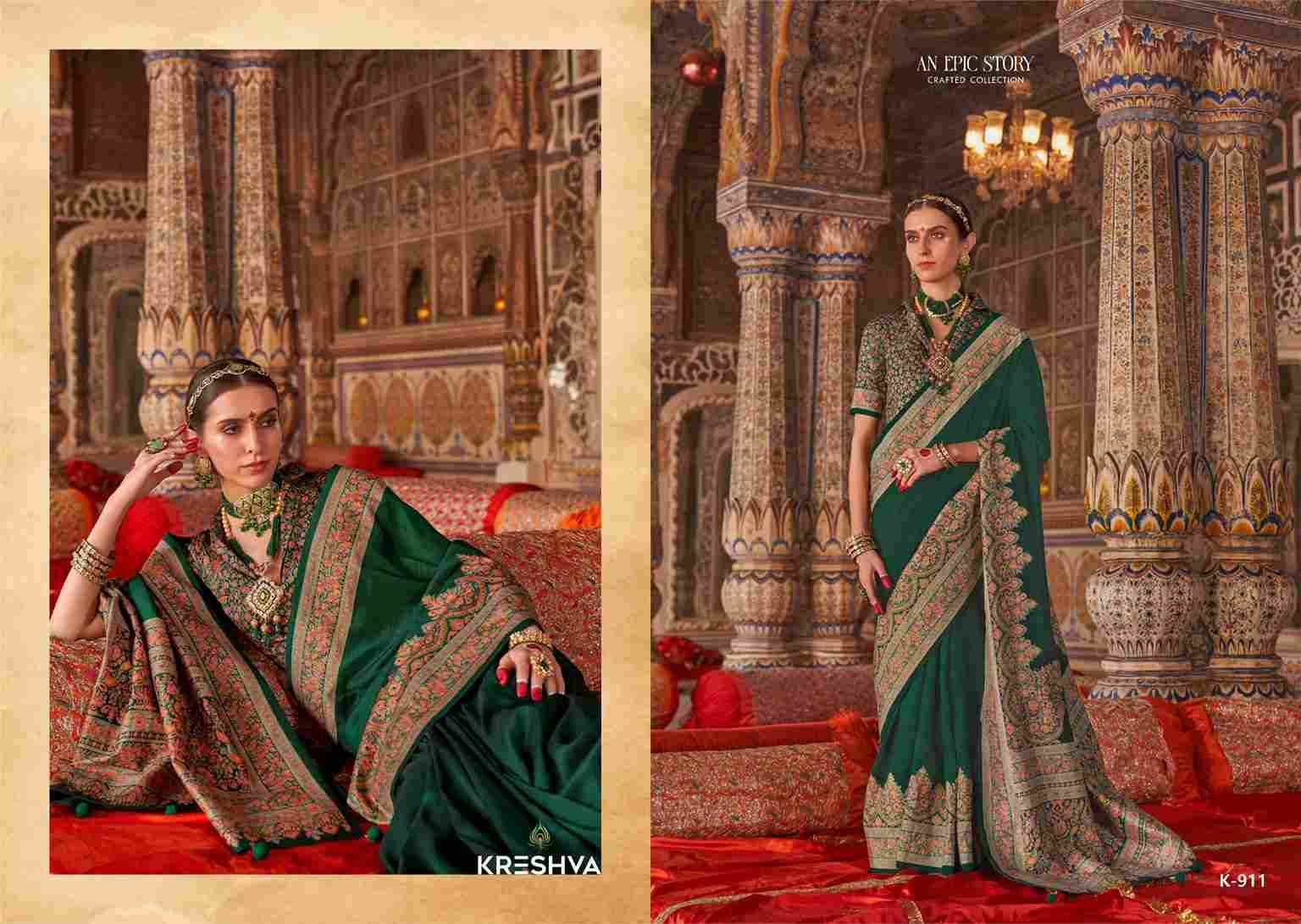 Roopvati By Kreshva 910 To 915 Series Indian Traditional Wear Collection Beautiful Stylish Fancy Colorful Party Wear & Occasional Wear Silk Sarees At Wholesale Price