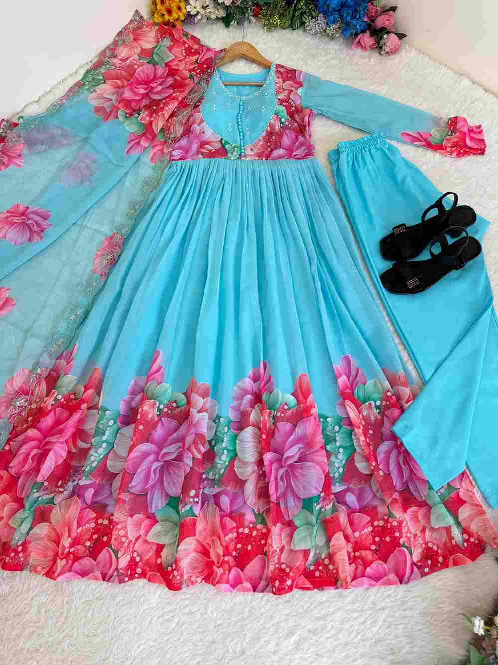 Mb-514 By Fashid Wholesale Beautiful Suits Colorful Stylish Fancy Casual Wear & Ethnic Wear Faux Georgette Dresses At Wholesale Price