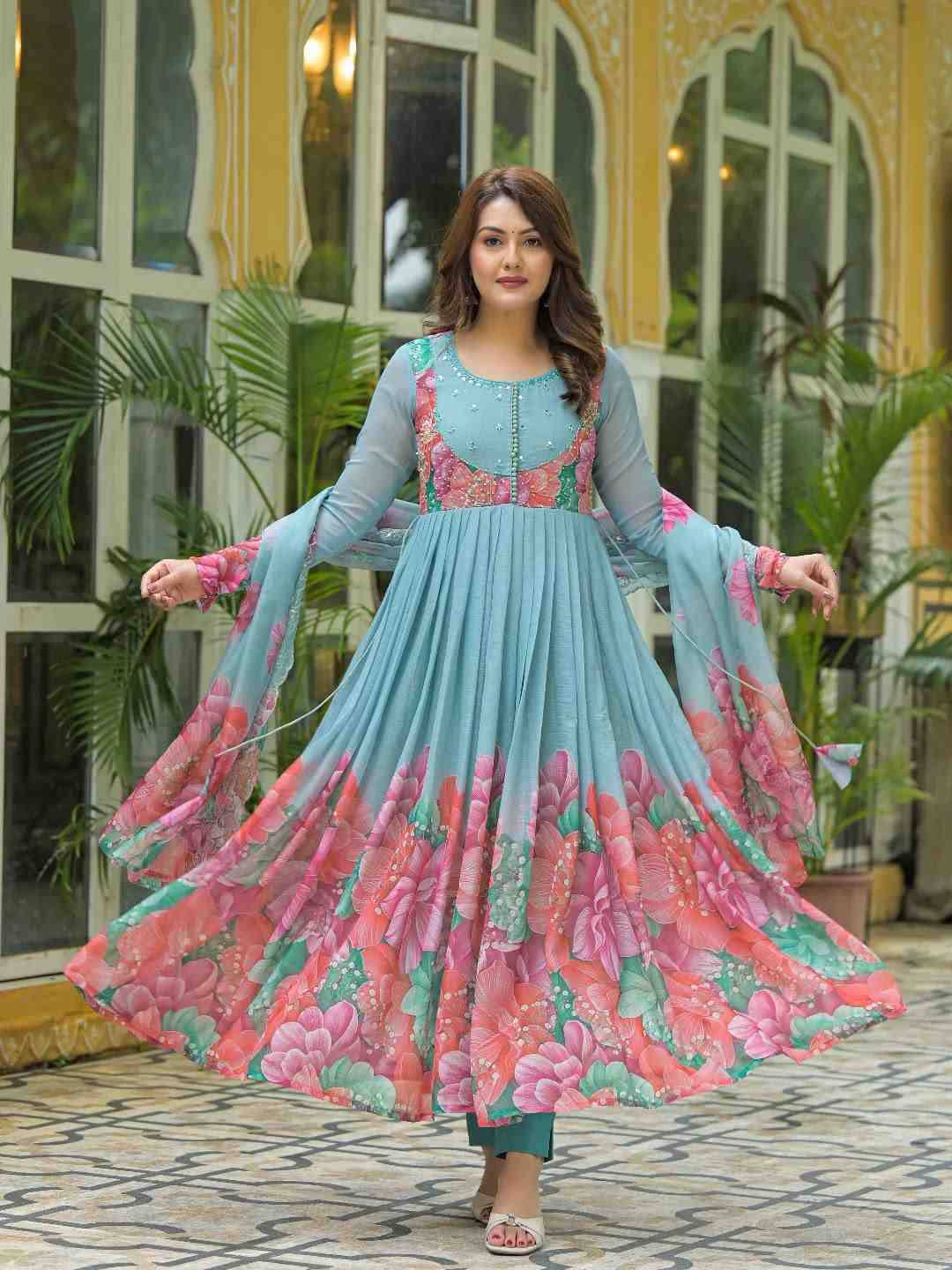 Mb-514 By Fashid Wholesale Beautiful Suits Colorful Stylish Fancy Casual Wear & Ethnic Wear Faux Georgette Dresses At Wholesale Price