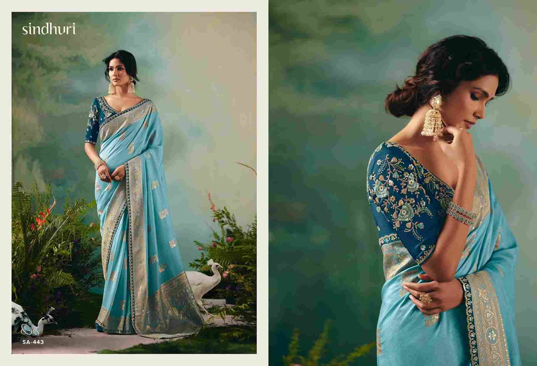 Sindhuri Bahurani By Kimora Fashion 441 To 451 Series Indian Traditional Wear Collection Beautiful Stylish Fancy Colorful Party Wear & Occasional Wear Viscose Silk Sarees At Wholesale Price