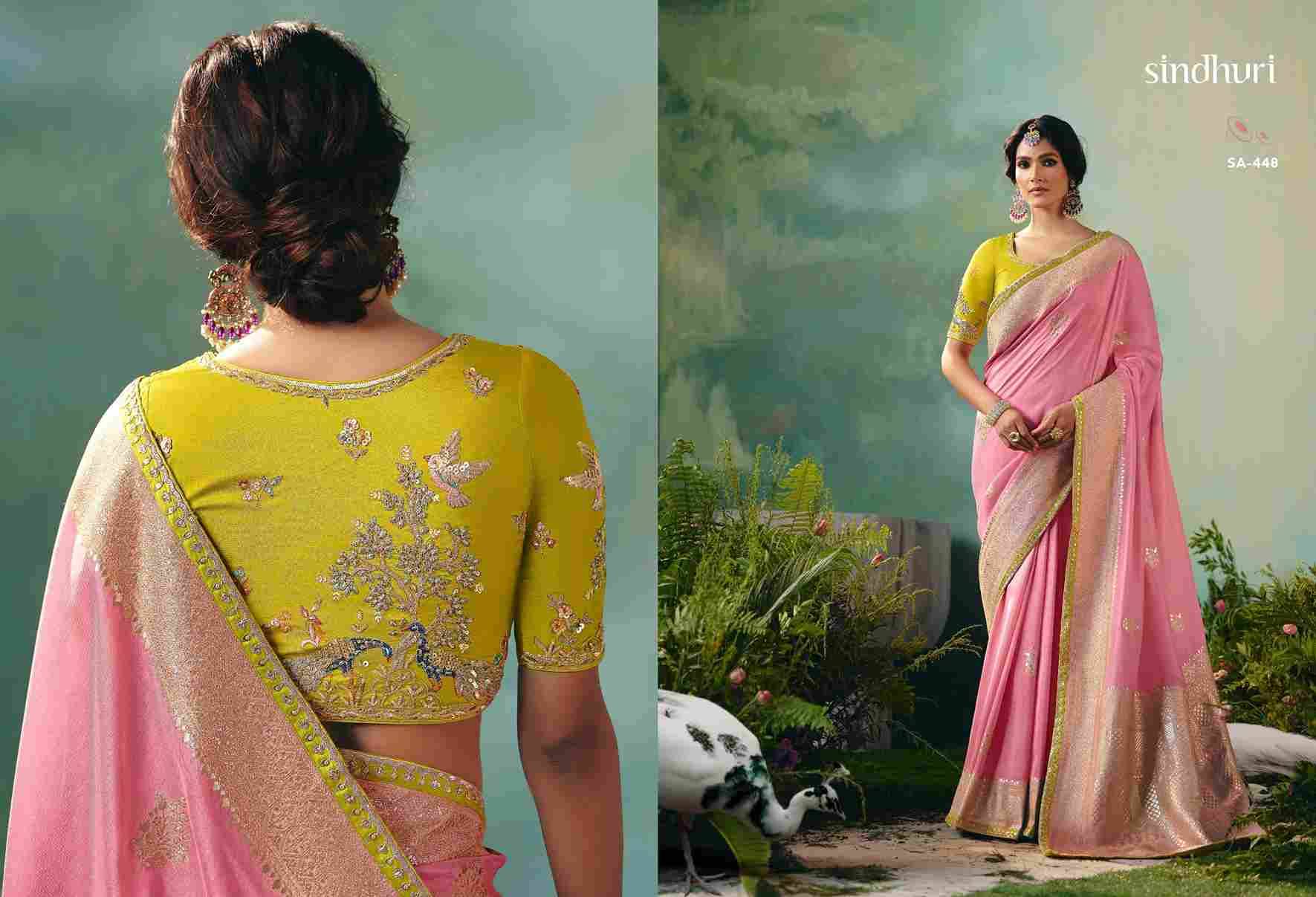 Sindhuri Bahurani By Kimora Fashion 441 To 451 Series Indian Traditional Wear Collection Beautiful Stylish Fancy Colorful Party Wear & Occasional Wear Viscose Silk Sarees At Wholesale Price