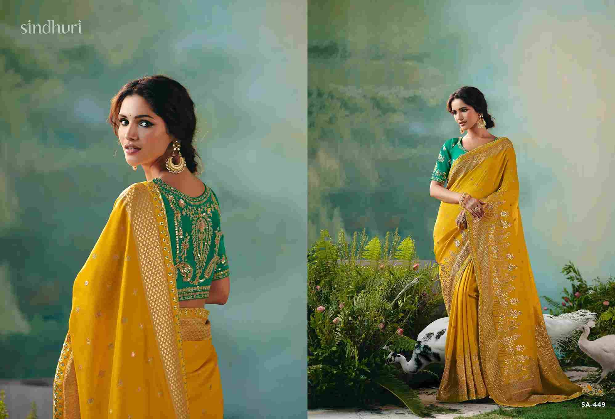 Sindhuri Bahurani By Kimora Fashion 441 To 451 Series Indian Traditional Wear Collection Beautiful Stylish Fancy Colorful Party Wear & Occasional Wear Viscose Silk Sarees At Wholesale Price