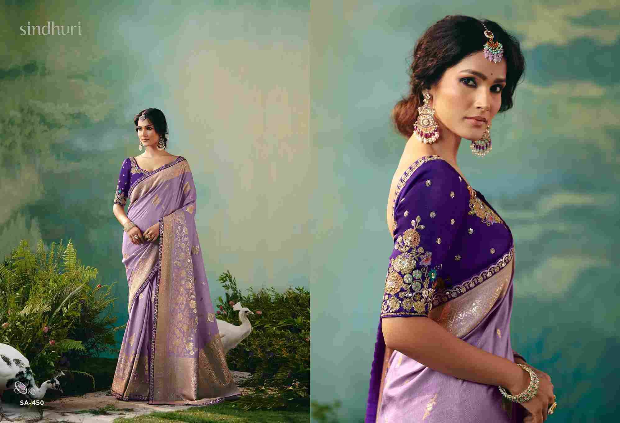 Sindhuri Bahurani By Kimora Fashion 441 To 451 Series Indian Traditional Wear Collection Beautiful Stylish Fancy Colorful Party Wear & Occasional Wear Viscose Silk Sarees At Wholesale Price