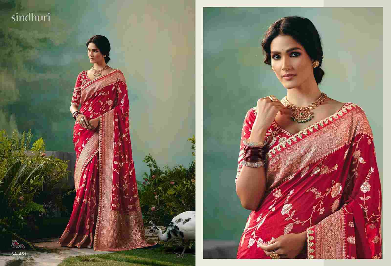 Sindhuri Bahurani By Kimora Fashion 441 To 451 Series Indian Traditional Wear Collection Beautiful Stylish Fancy Colorful Party Wear & Occasional Wear Viscose Silk Sarees At Wholesale Price