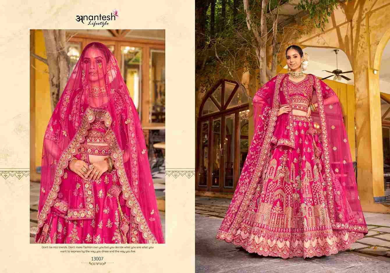 Wedding Bride Vol-3 By Anantesh Lifestyle 13006 To 13010 Series Bridal Wear Collection Beautiful Stylish Colorful Fancy Party Wear & Occasional Wear Silk/Velvet Lehengas At Wholesale Price