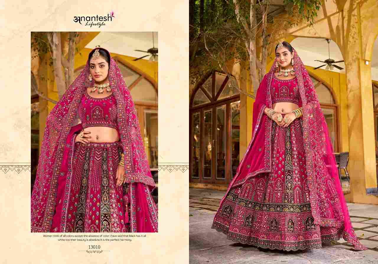 Wedding Bride Vol-3 By Anantesh Lifestyle 13006 To 13010 Series Bridal Wear Collection Beautiful Stylish Colorful Fancy Party Wear & Occasional Wear Silk/Velvet Lehengas At Wholesale Price