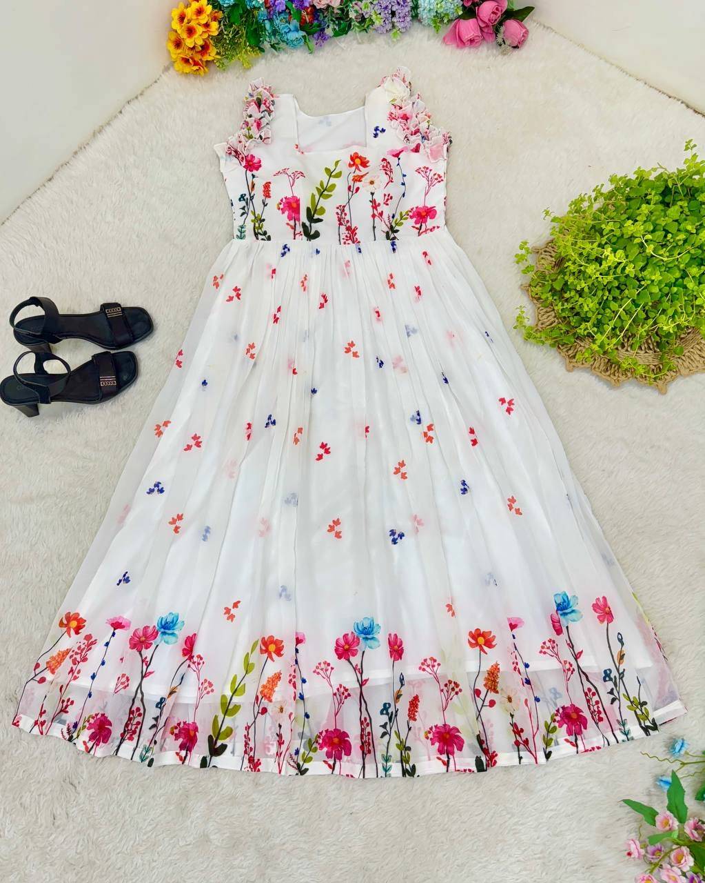 Mb-506 By Fashid Wholesale 01 To 05 Series Beautiful Stylish Fancy Colorful Casual Wear & Ethnic Wear Heavy Georgette Gown At Wholesale Price