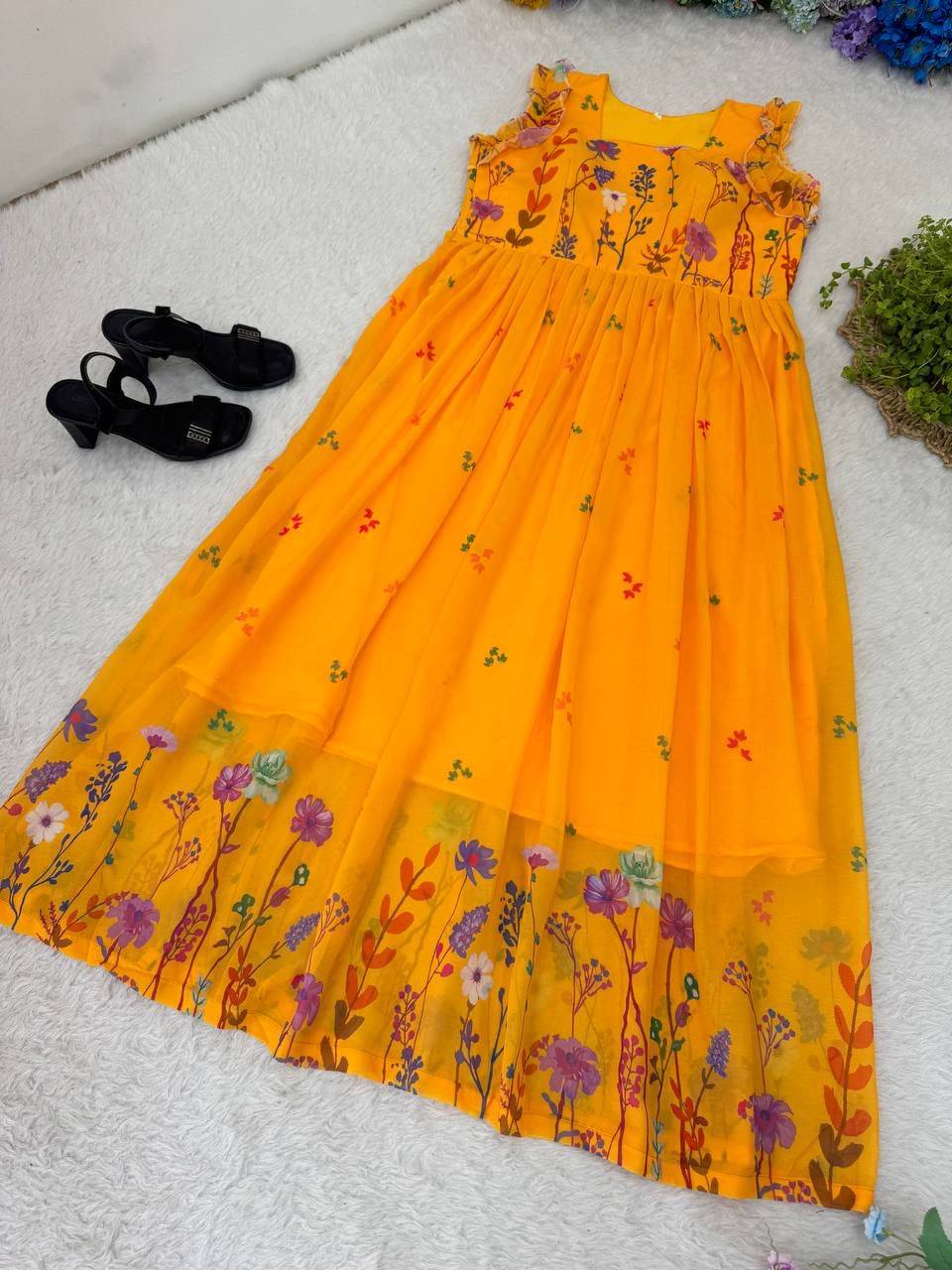 Mb-506 By Fashid Wholesale 01 To 05 Series Beautiful Stylish Fancy Colorful Casual Wear & Ethnic Wear Heavy Georgette Gown At Wholesale Price