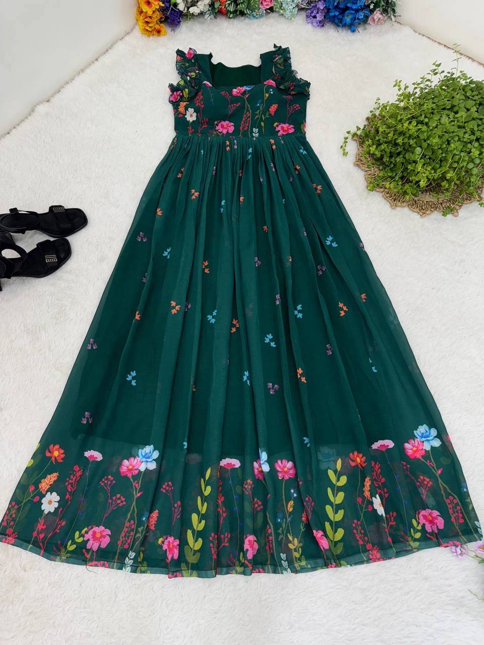 Mb-506 By Fashid Wholesale 01 To 05 Series Beautiful Stylish Fancy Colorful Casual Wear & Ethnic Wear Heavy Georgette Gown At Wholesale Price