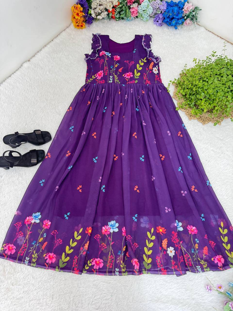 Mb-506 By Fashid Wholesale 01 To 05 Series Beautiful Stylish Fancy Colorful Casual Wear & Ethnic Wear Heavy Georgette Gown At Wholesale Price