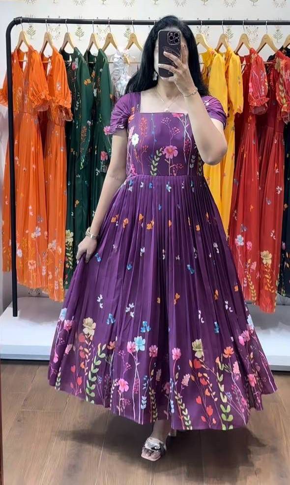 Mb-506 By Fashid Wholesale 01 To 05 Series Beautiful Stylish Fancy Colorful Casual Wear & Ethnic Wear Heavy Georgette Gown At Wholesale Price