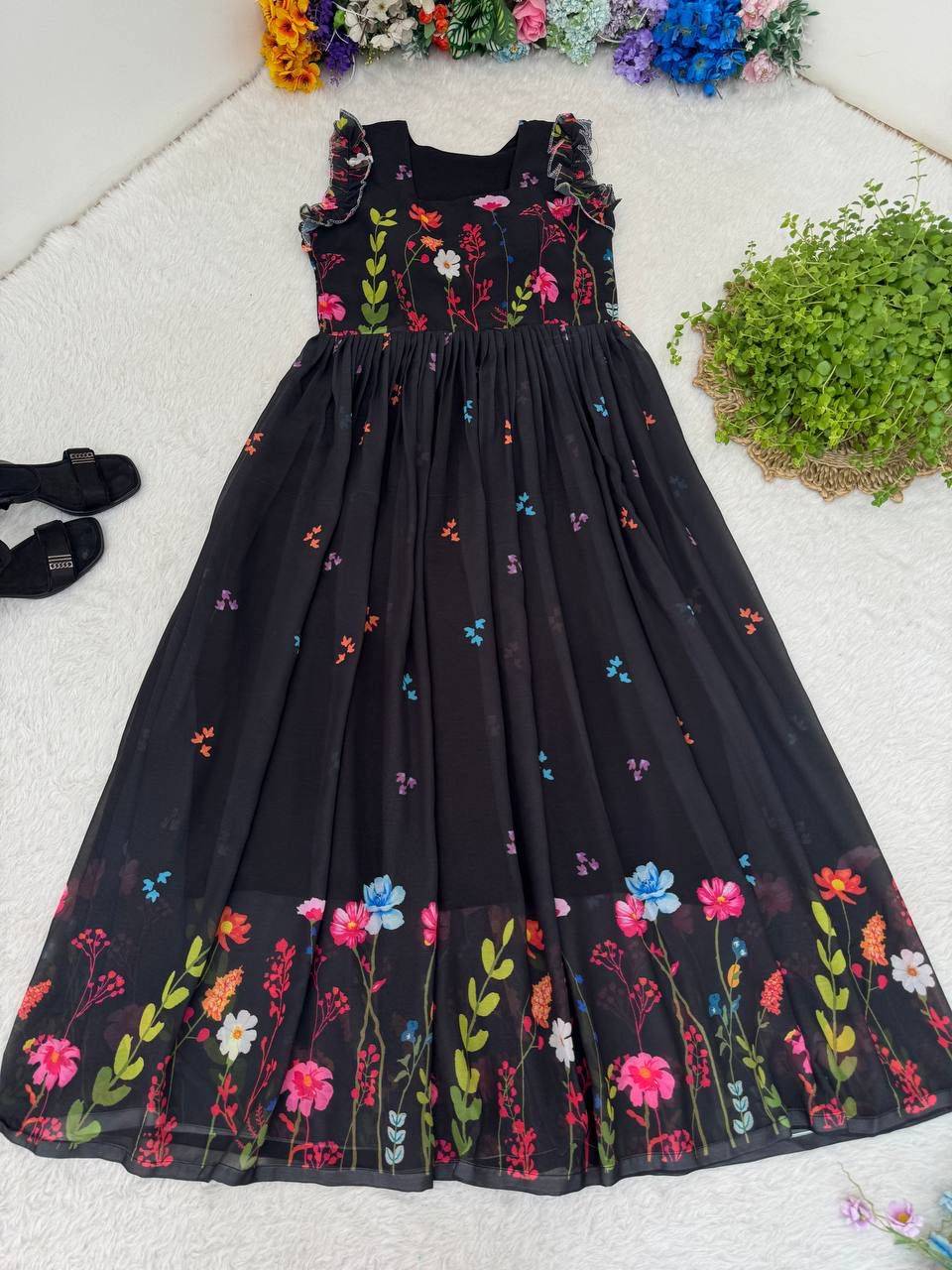 Mb-506 By Fashid Wholesale 01 To 05 Series Beautiful Stylish Fancy Colorful Casual Wear & Ethnic Wear Heavy Georgette Gown At Wholesale Price