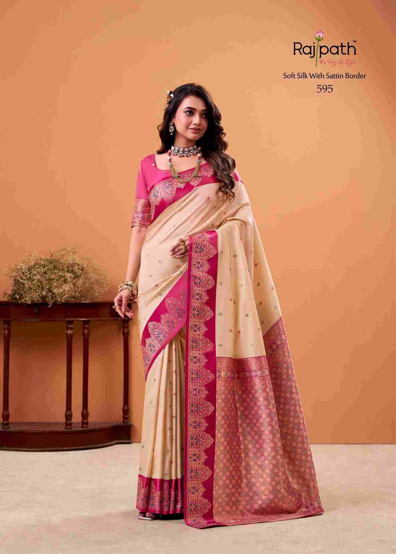 Taapi Ghat By Rajpath 592 To 599 Series Indian Traditional Wear Collection Beautiful Stylish Fancy Colorful Party Wear & Occasional Wear Satin Silk Sarees At Wholesale Price