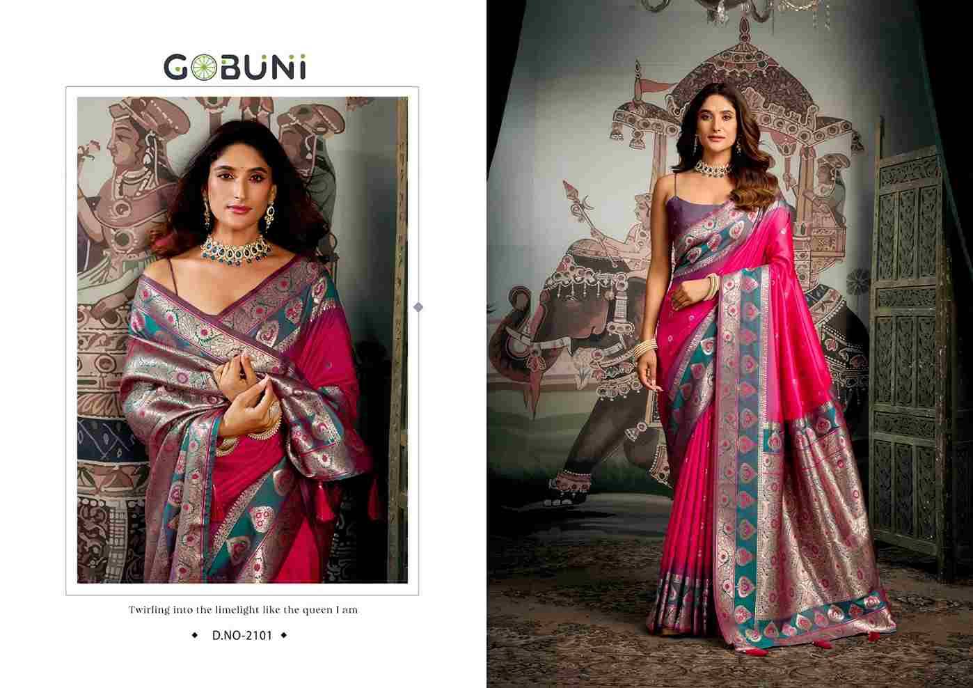 Shravya Silk By Gobuni 2101 To 2106 Series Indian Traditional Wear Collection Beautiful Stylish Fancy Colorful Party Wear & Occasional Wear Soft Silk Sarees At Wholesale Price