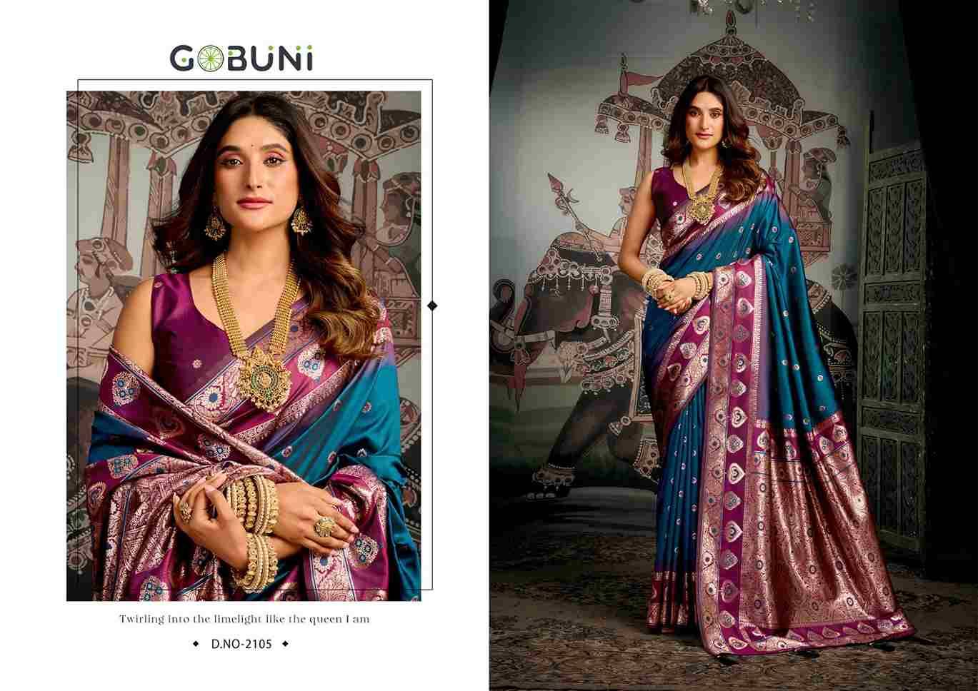 Shravya Silk By Gobuni 2101 To 2106 Series Indian Traditional Wear Collection Beautiful Stylish Fancy Colorful Party Wear & Occasional Wear Soft Silk Sarees At Wholesale Price