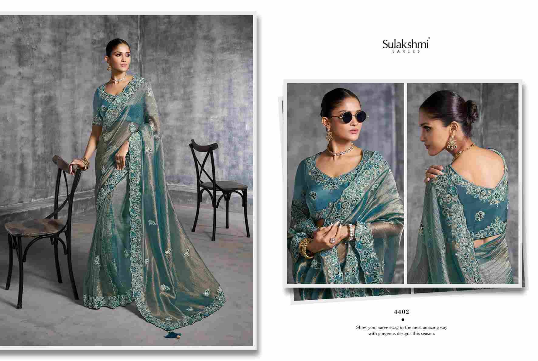 Kashira By Sulakshmi 4401 To 4412 Series Indian Traditional Wear Collection Beautiful Stylish Fancy Colorful Party Wear & Occasional Wear Tissue Sarees At Wholesale Price