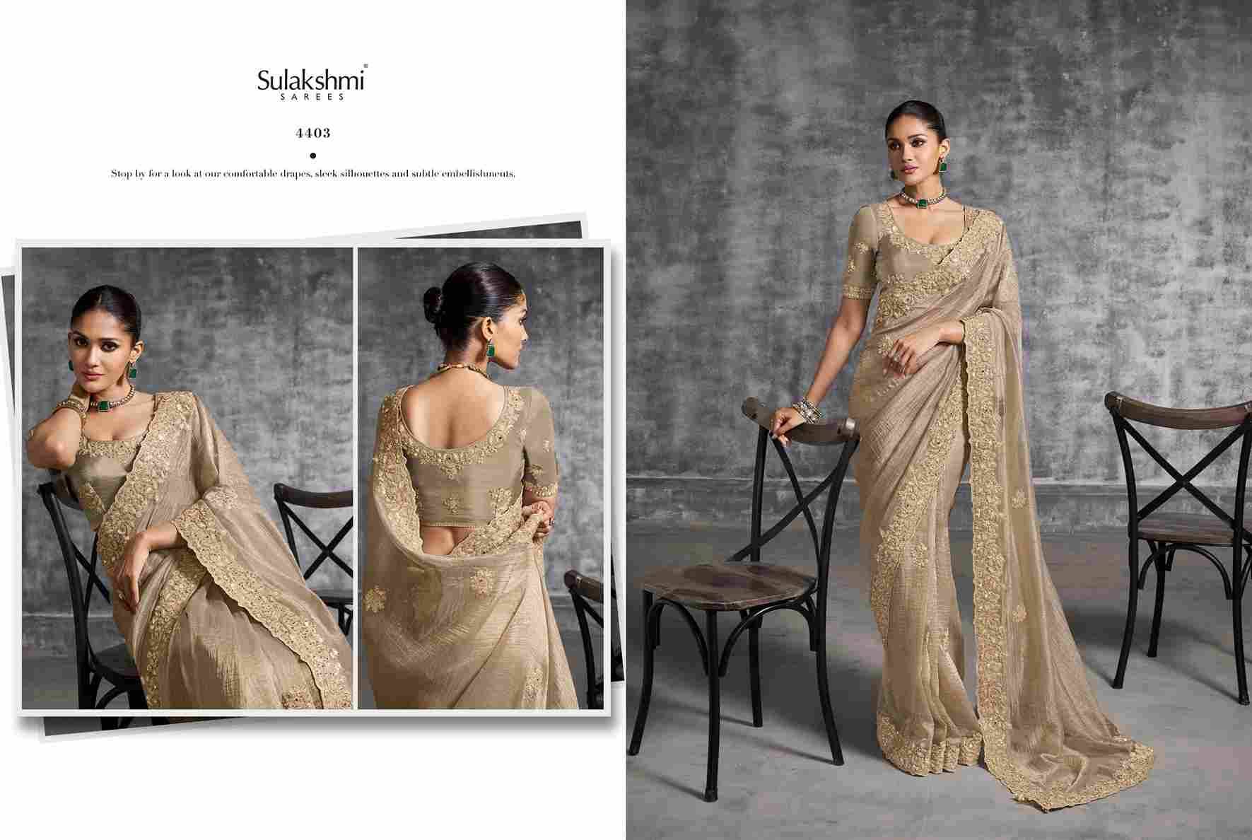 Kashira By Sulakshmi 4401 To 4412 Series Indian Traditional Wear Collection Beautiful Stylish Fancy Colorful Party Wear & Occasional Wear Tissue Sarees At Wholesale Price