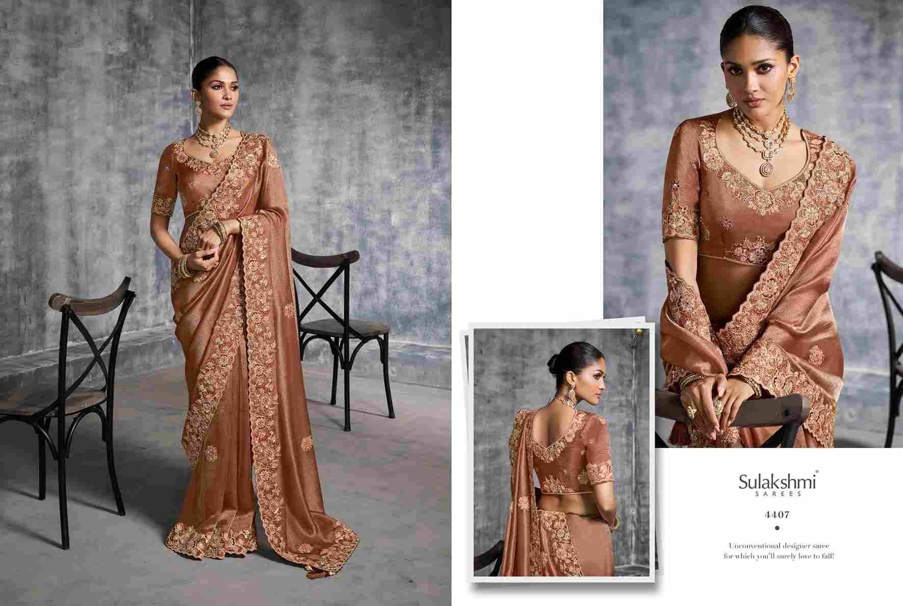 Kashira By Sulakshmi 4401 To 4412 Series Indian Traditional Wear Collection Beautiful Stylish Fancy Colorful Party Wear & Occasional Wear Tissue Sarees At Wholesale Price