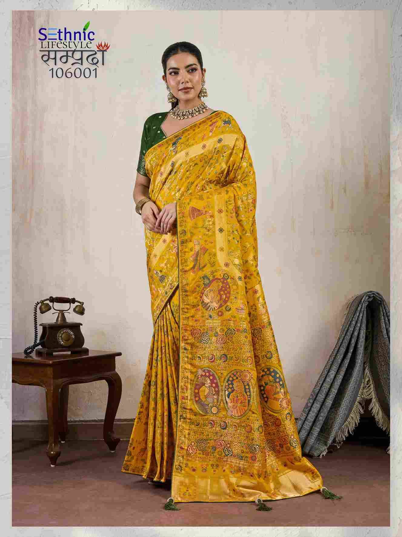 Samprada By Sethnic 106001 To 106004 Series Indian Traditional Wear Collection Beautiful Stylish Fancy Colorful Party Wear & Occasional Wear Soft Silk Sarees At Wholesale Price