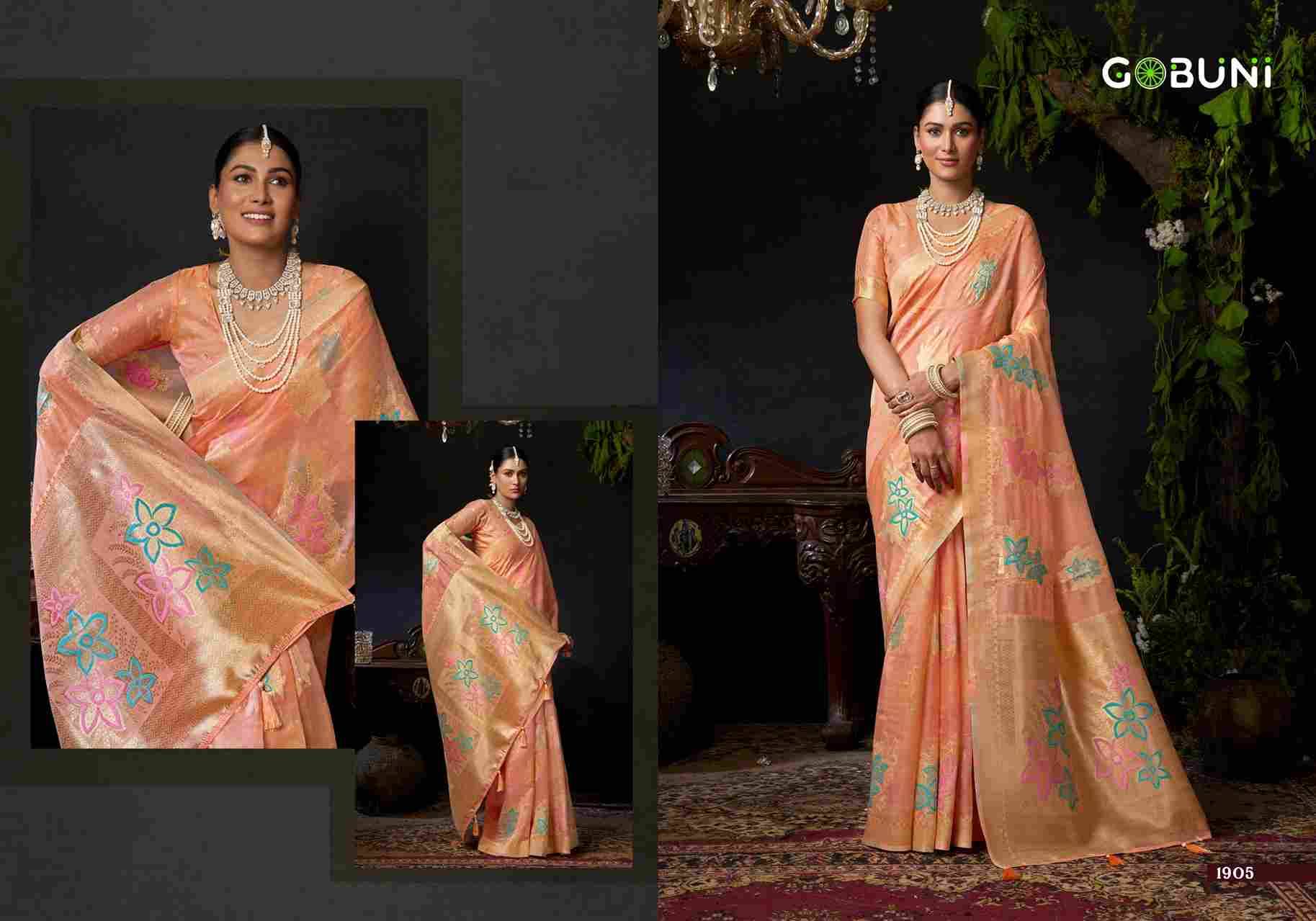 Sundari Vol-2 By Gobuni 1905 To 1908 Indian Traditional Wear Collection Beautiful Stylish Fancy Colorful Party Wear & Occasional Wear Organza Sarees At Wholesale Price