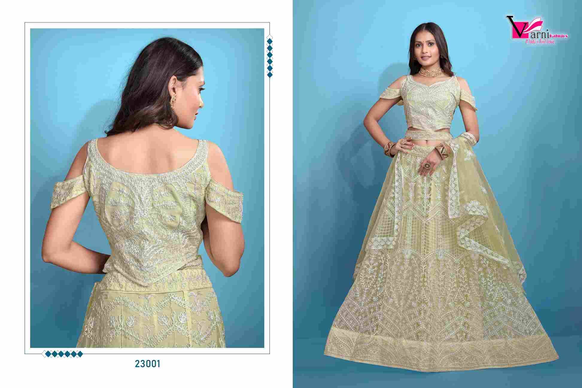 Shravari By Varni Fabrics 23001 To 23007 Series Designer Beautiful Collection Occasional Wear & Party Wear Net Lehengas At Wholesale Price