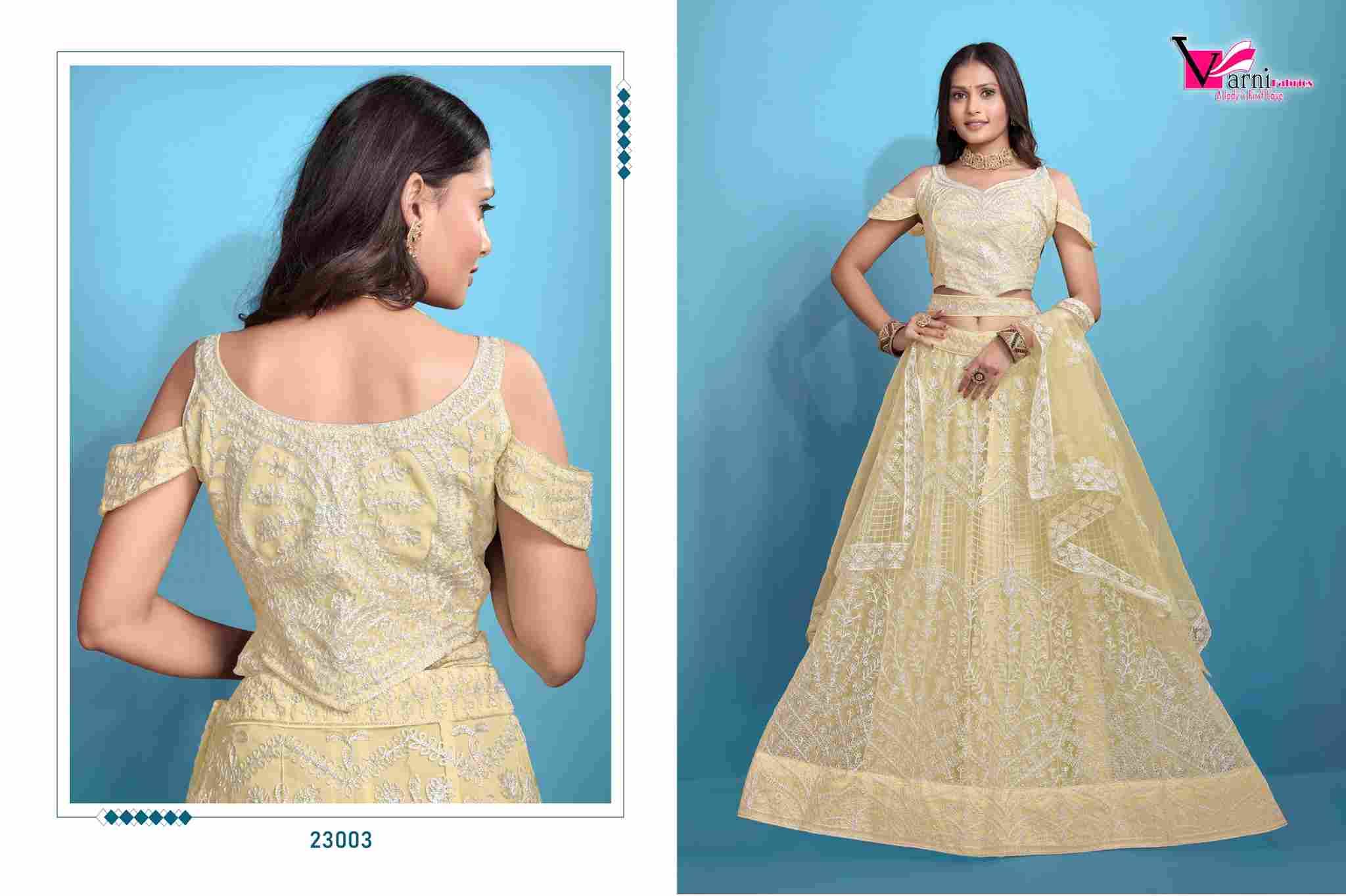 Shravari By Varni Fabrics 23001 To 23007 Series Designer Beautiful Collection Occasional Wear & Party Wear Net Lehengas At Wholesale Price