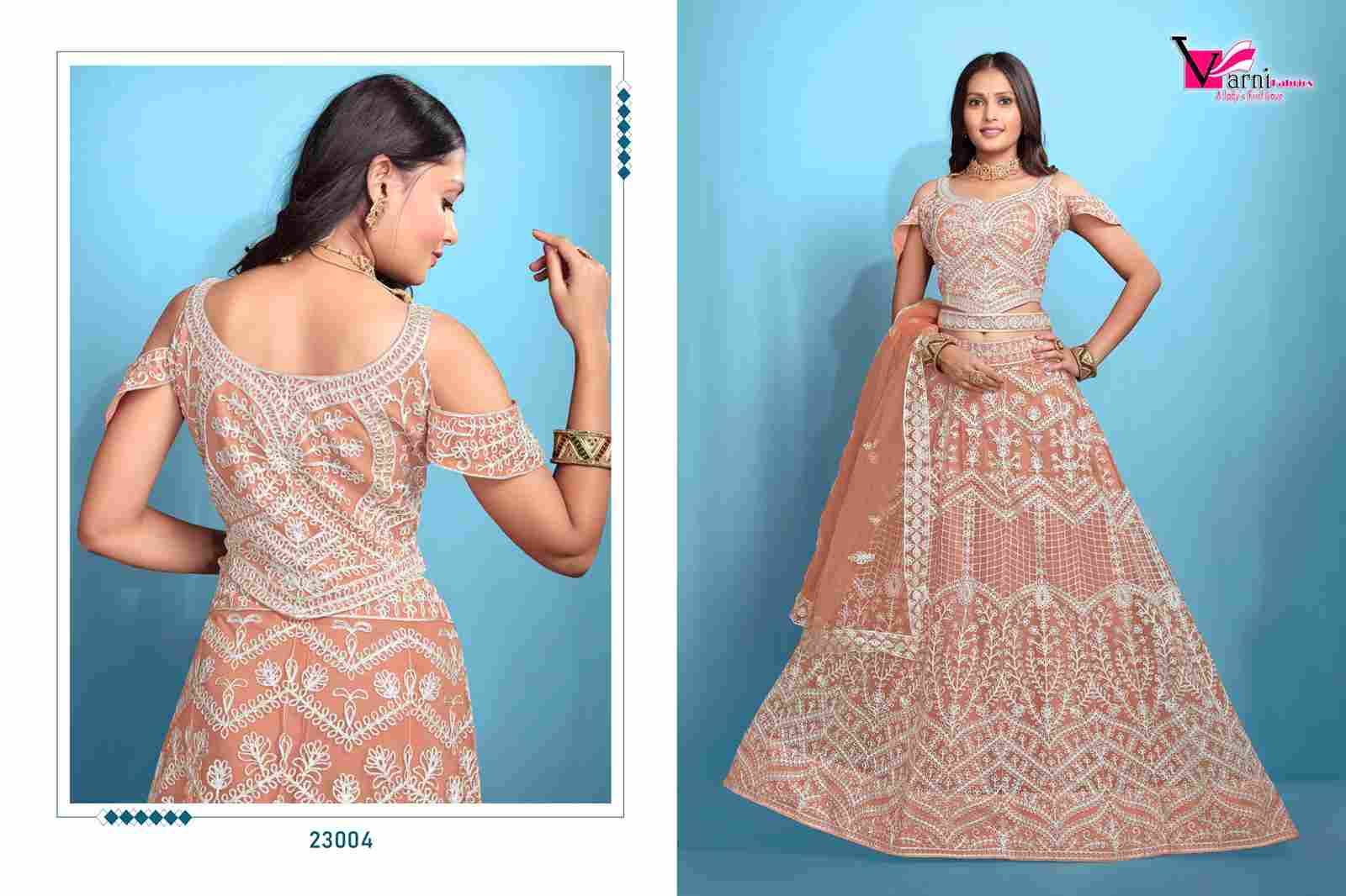 Shravari By Varni Fabrics 23001 To 23007 Series Designer Beautiful Collection Occasional Wear & Party Wear Net Lehengas At Wholesale Price