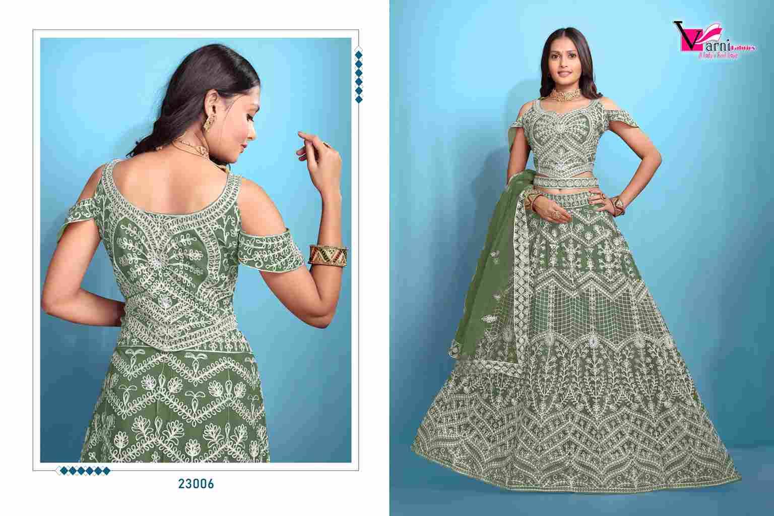 Shravari By Varni Fabrics 23001 To 23007 Series Designer Beautiful Collection Occasional Wear & Party Wear Net Lehengas At Wholesale Price