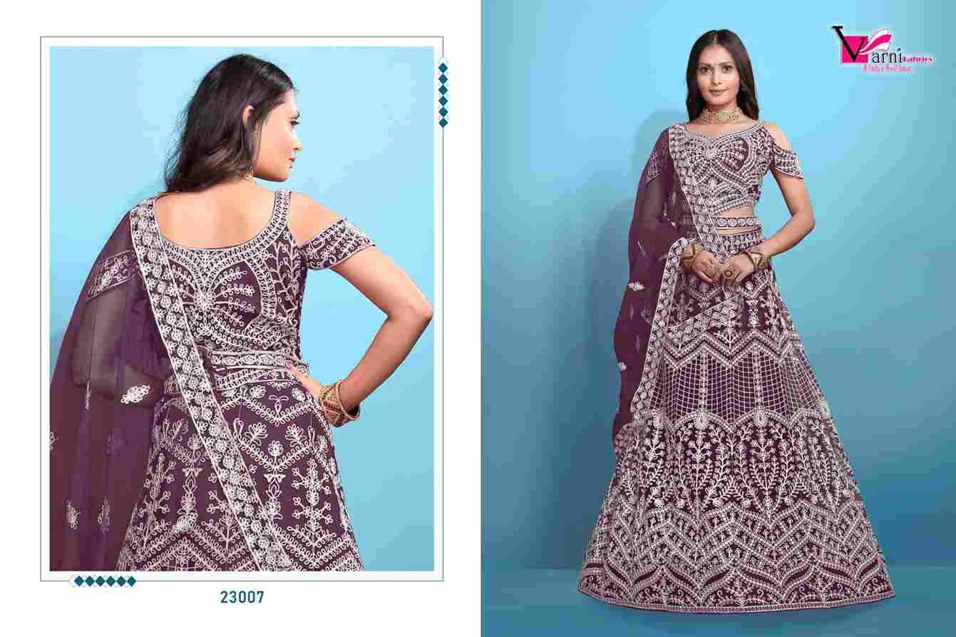 Shravari By Varni Fabrics 23001 To 23007 Series Designer Beautiful Collection Occasional Wear & Party Wear Net Lehengas At Wholesale Price