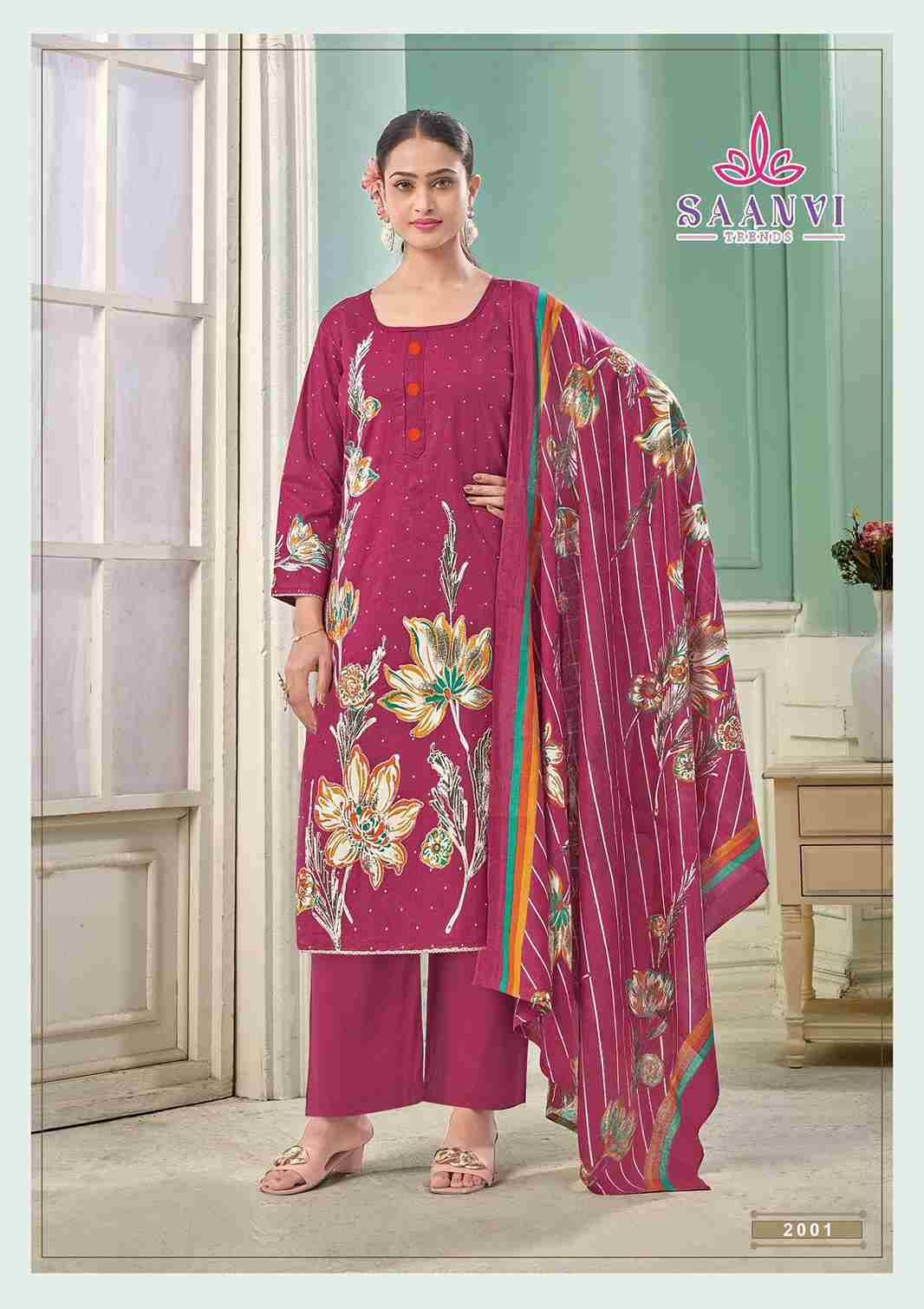 Samayra Vol-2 By Saanvi Trends 2001 To 2008 Series Beautiful Suits Colorful Stylish Fancy Casual Wear & Ethnic Wear Pure Cotton Print Dresses At Wholesale Price