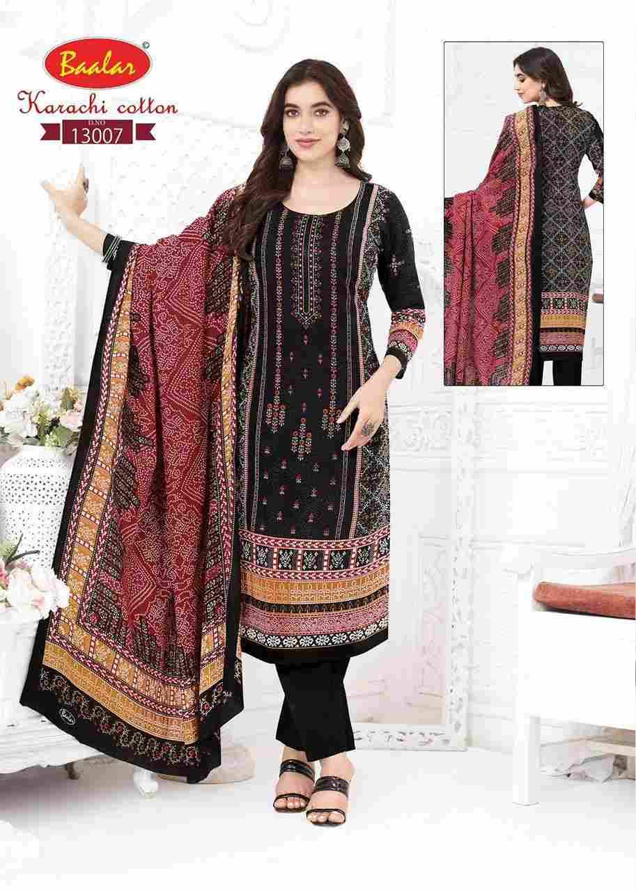 Karachi Cotton Vol-13 By Baalar Fashion 13005 To 13013 Series Beautiful Stylish Festive Suits Fancy Colorful Casual Wear & Ethnic Wear & Ready To Wear Pure Lawn Cotton Dresses At Wholesale Price