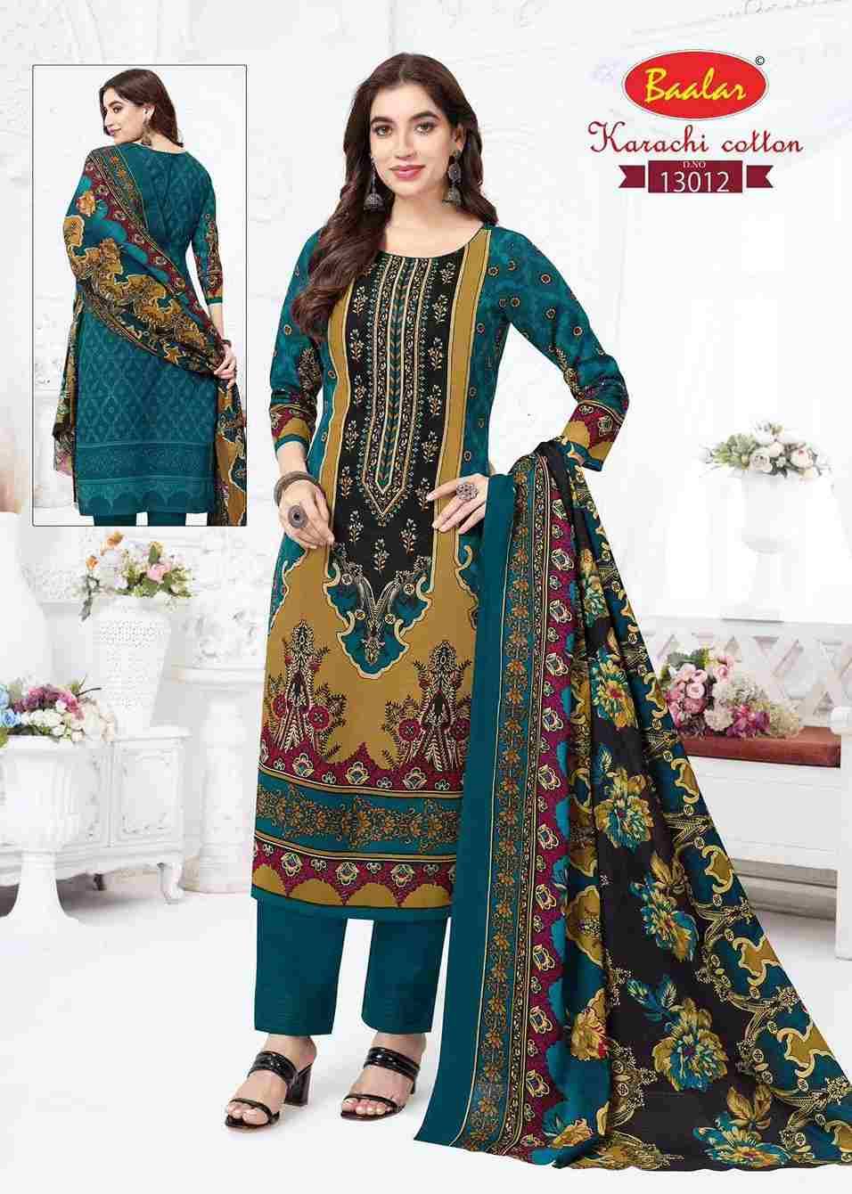Karachi Cotton Vol-13 By Baalar Fashion 13005 To 13013 Series Beautiful Stylish Festive Suits Fancy Colorful Casual Wear & Ethnic Wear & Ready To Wear Pure Lawn Cotton Dresses At Wholesale Price
