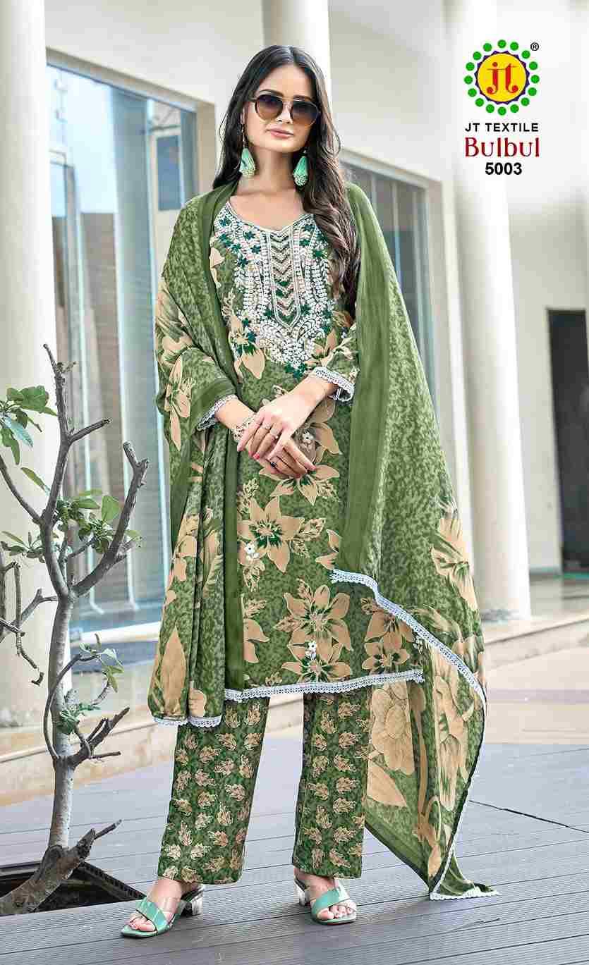 Bulbul Vol-5 By JT 5001 To 5005 Series Beautiful Festive Suits Colorful Stylish Fancy Casual Wear & Ethnic Wear Rayon Dresses At Wholesale Price