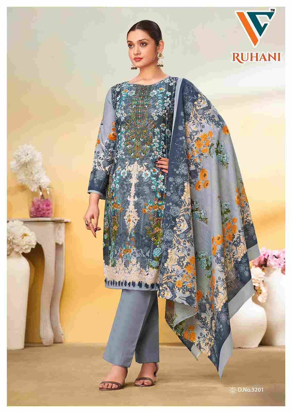 Ruhani Vol-32 By Vandana Creation 3201 To 3208 Series Beautiful Festive Suits Stylish Fancy Colorful Casual Wear & Ethnic Wear Cotton Print Dresses At Wholesale Price