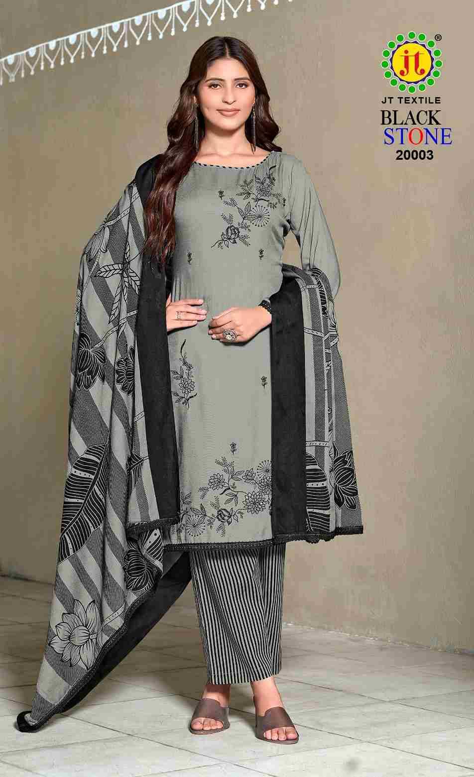 Black Stone Vol-20 By JT 20001 To 20005 Series Beautiful Festive Suits Colorful Stylish Fancy Casual Wear & Ethnic Wear Rayon Dresses At Wholesale Price