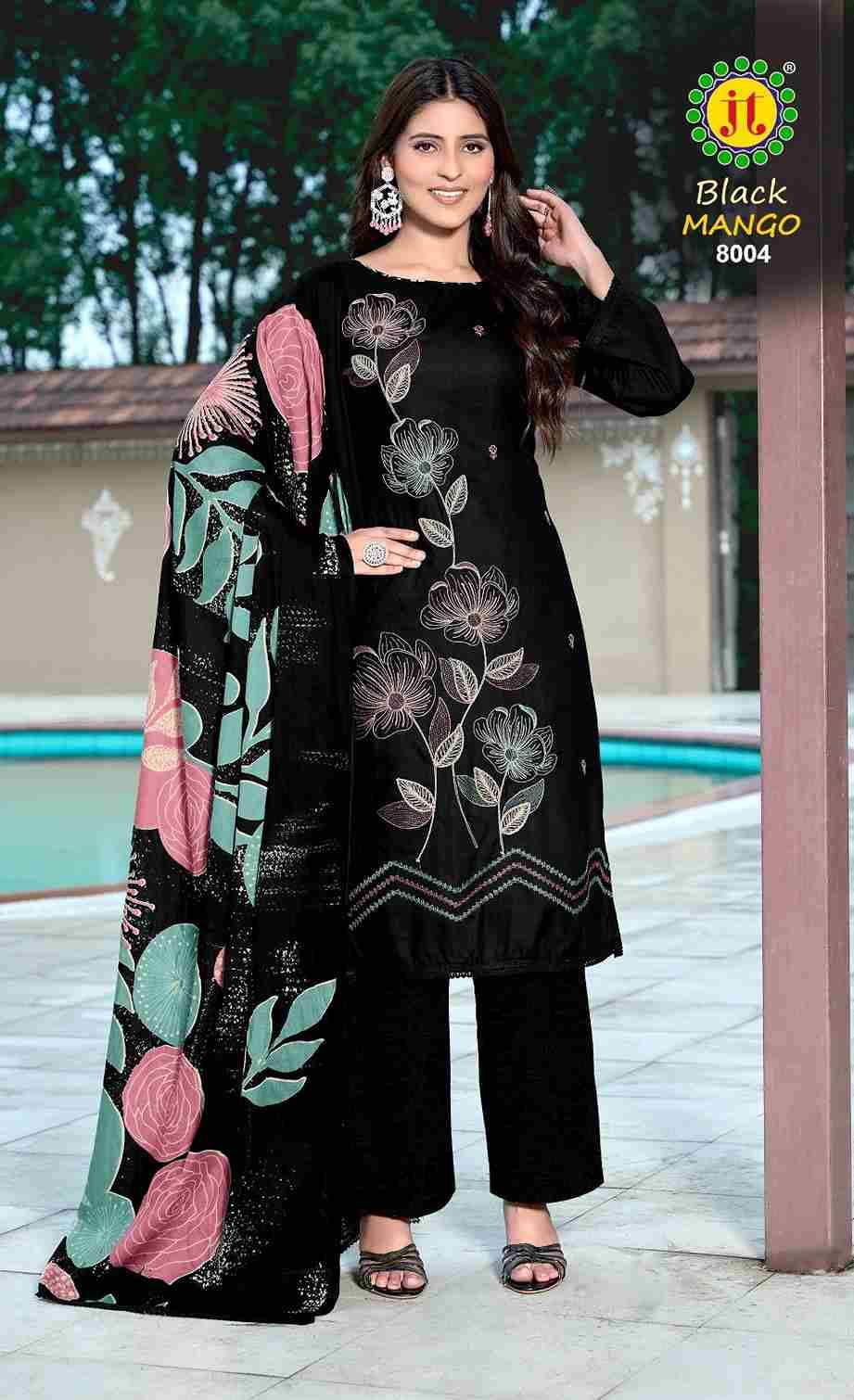 Black Mango Vol-8 By JT 8001 To 8005 Series Beautiful Festive Suits Colorful Stylish Fancy Casual Wear & Ethnic Wear Rayon Dresses At Wholesale Price