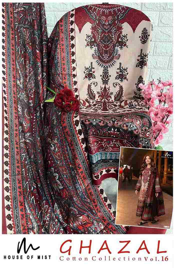 Ghazal Vol-16 By House Of Mist 151 To 156 Series Beautiful Pakistani Suits Colorful Stylish Fancy Casual Wear & Ethnic Wear Pure Cotton Print Dresses At Wholesale Price