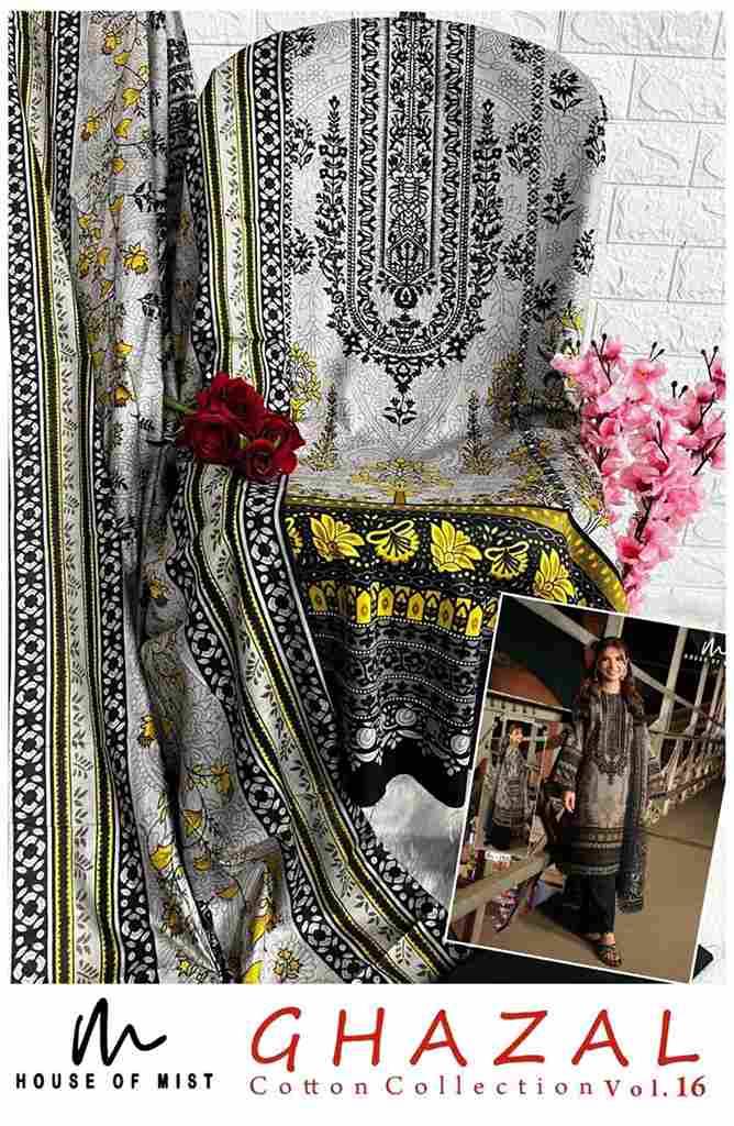 Ghazal Vol-16 By House Of Mist 151 To 156 Series Beautiful Pakistani Suits Colorful Stylish Fancy Casual Wear & Ethnic Wear Pure Cotton Print Dresses At Wholesale Price
