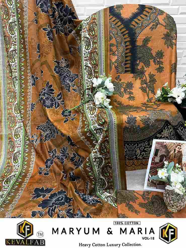 Maryum And Maria Vol-18 By Keval Fab 18001 To 18006 Series Beautiful Stylish Festive Suits Fancy Colorful Casual Wear & Ethnic Wear & Ready To Wear Heavy Cotton Print Dresses At Wholesale Price