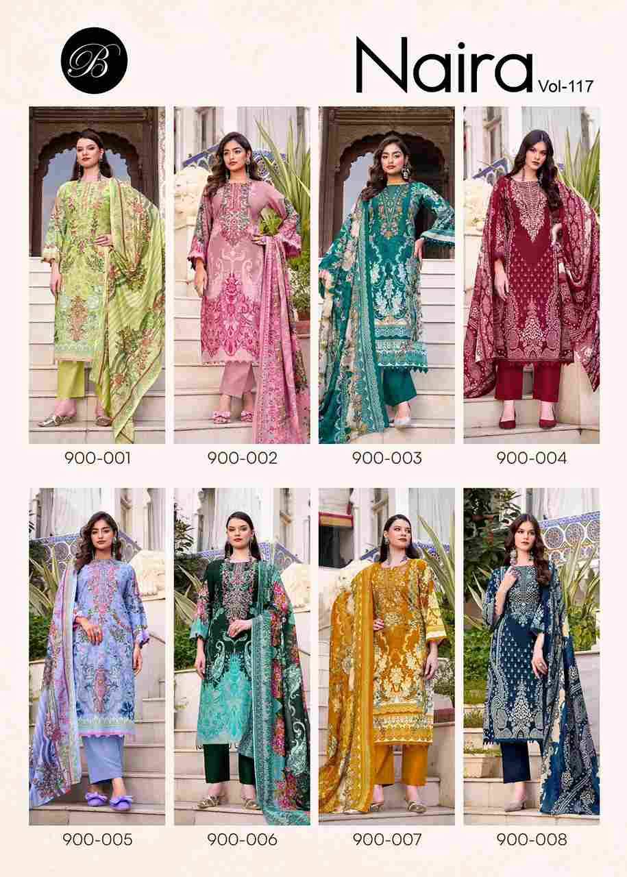 Naira Vol-117 By Belliza 900-001 To 900-008 Series Beautiful Festive Suits Stylish Fancy Colorful Casual Wear & Ethnic Wear Pure Cotton Print Dresses At Wholesale Price