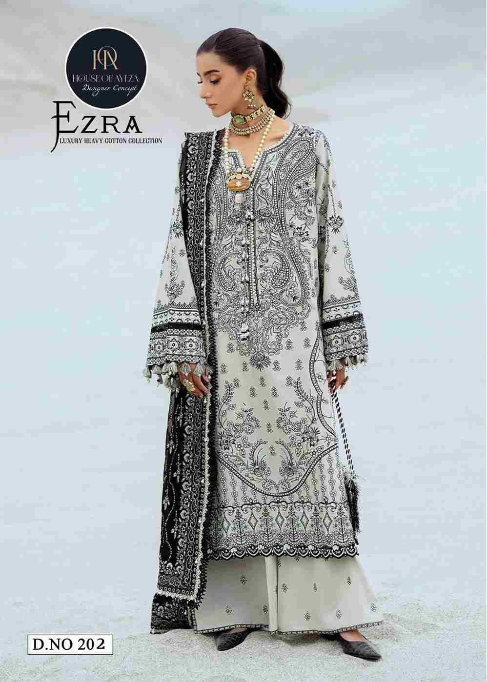 Ezra Vol-2 By House Of Ayeza 201 To 206 Series Beautiful Pakistani Suits Colorful Stylish Fancy Casual Wear & Ethnic Wear Pure Cotton Print Dresses At Wholesale Price