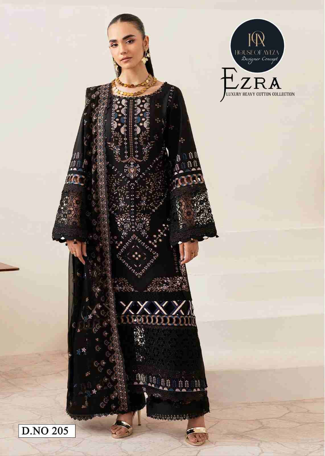 Ezra Vol-2 By House Of Ayeza 201 To 206 Series Beautiful Pakistani Suits Colorful Stylish Fancy Casual Wear & Ethnic Wear Pure Cotton Print Dresses At Wholesale Price