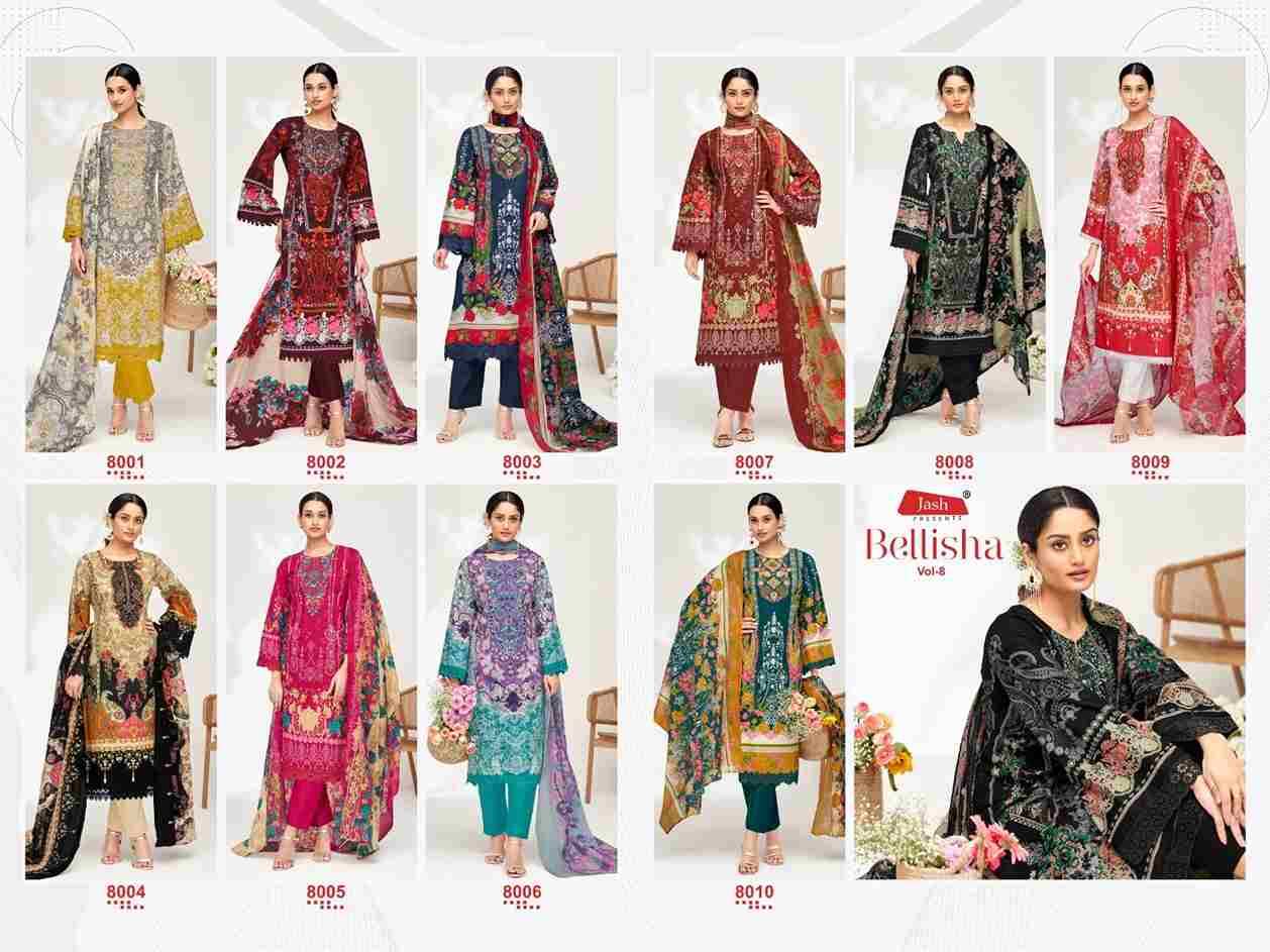Bellisha Vol-8 By Jash 8001 To 8010 Series Beautiful Festive Suits Stylish Fancy Colorful Casual Wear & Ethnic Wear Cotton Print Dresses At Wholesale Price