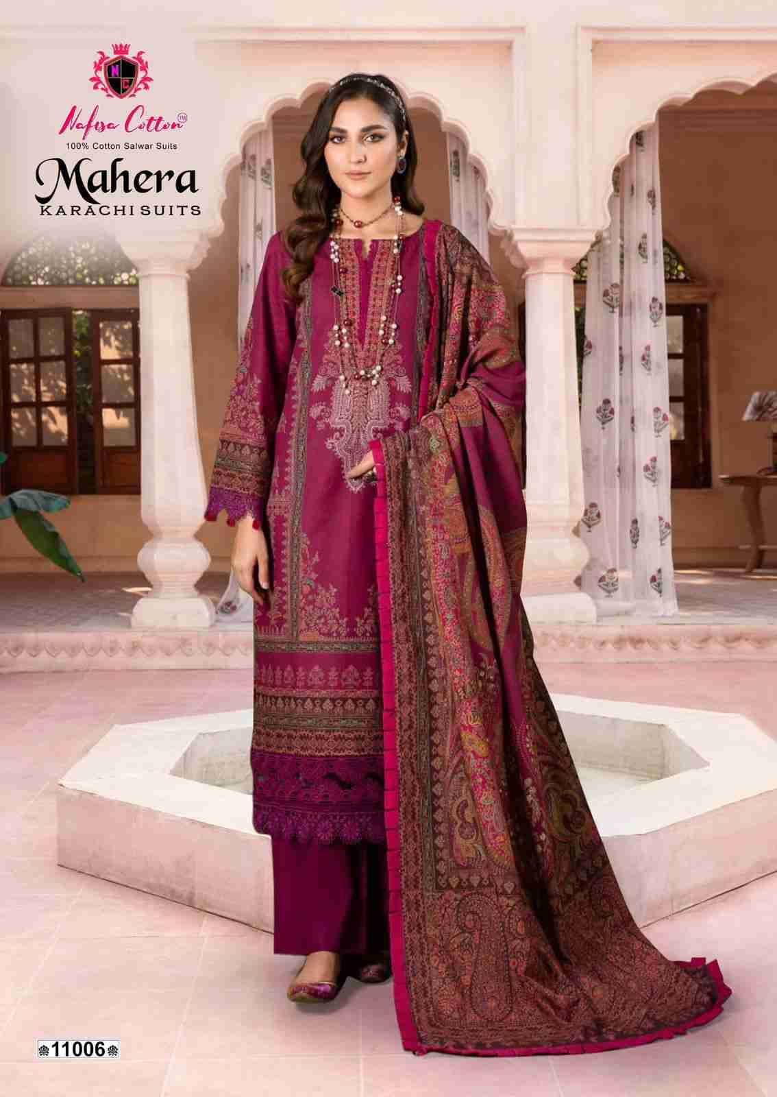 Mahera Vol-11 By Nafisa Cotton 11001 To 11006 Series Beautiful Festive Suits Stylish Fancy Colorful Casual Wear & Ethnic Wear Soft Cotton Print Dresses At Wholesale Price