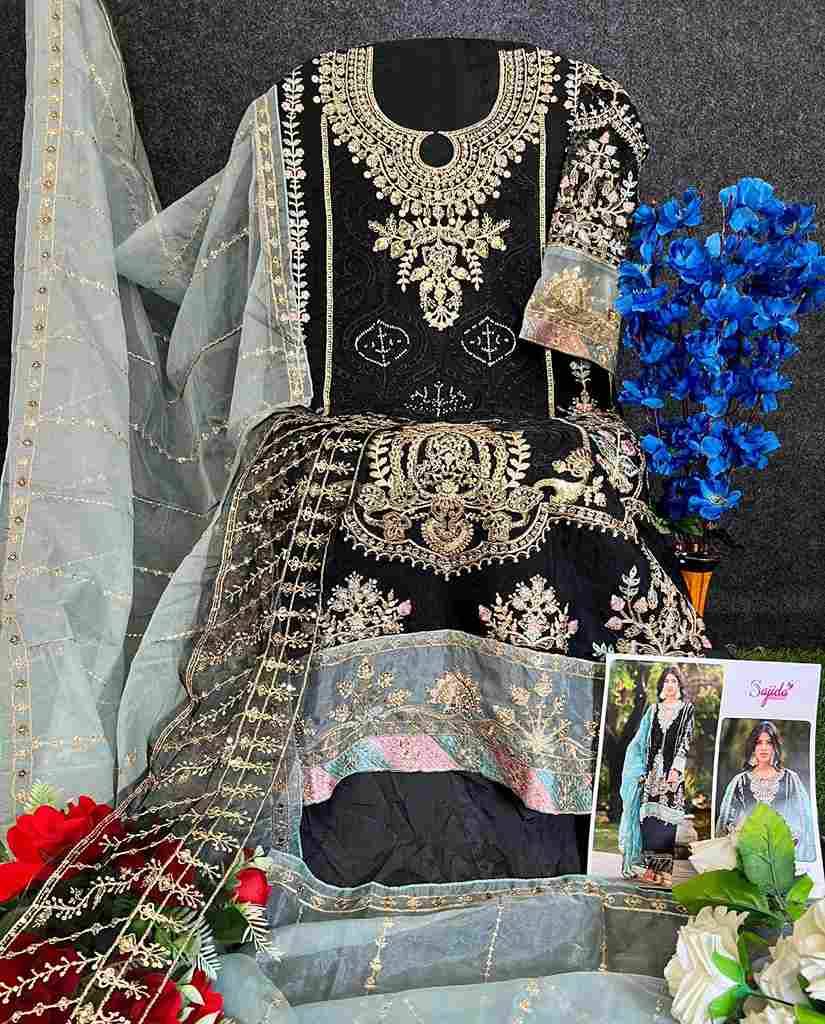 Saira 1044 Colours By Sajida Designer Suit 1044-A To 1044-B Series Designer Pakistani Suits Beautiful Fancy Stylish Colorful Party Wear & Occasional Wear Organza With Embroidery Dresses At Wholesale Price